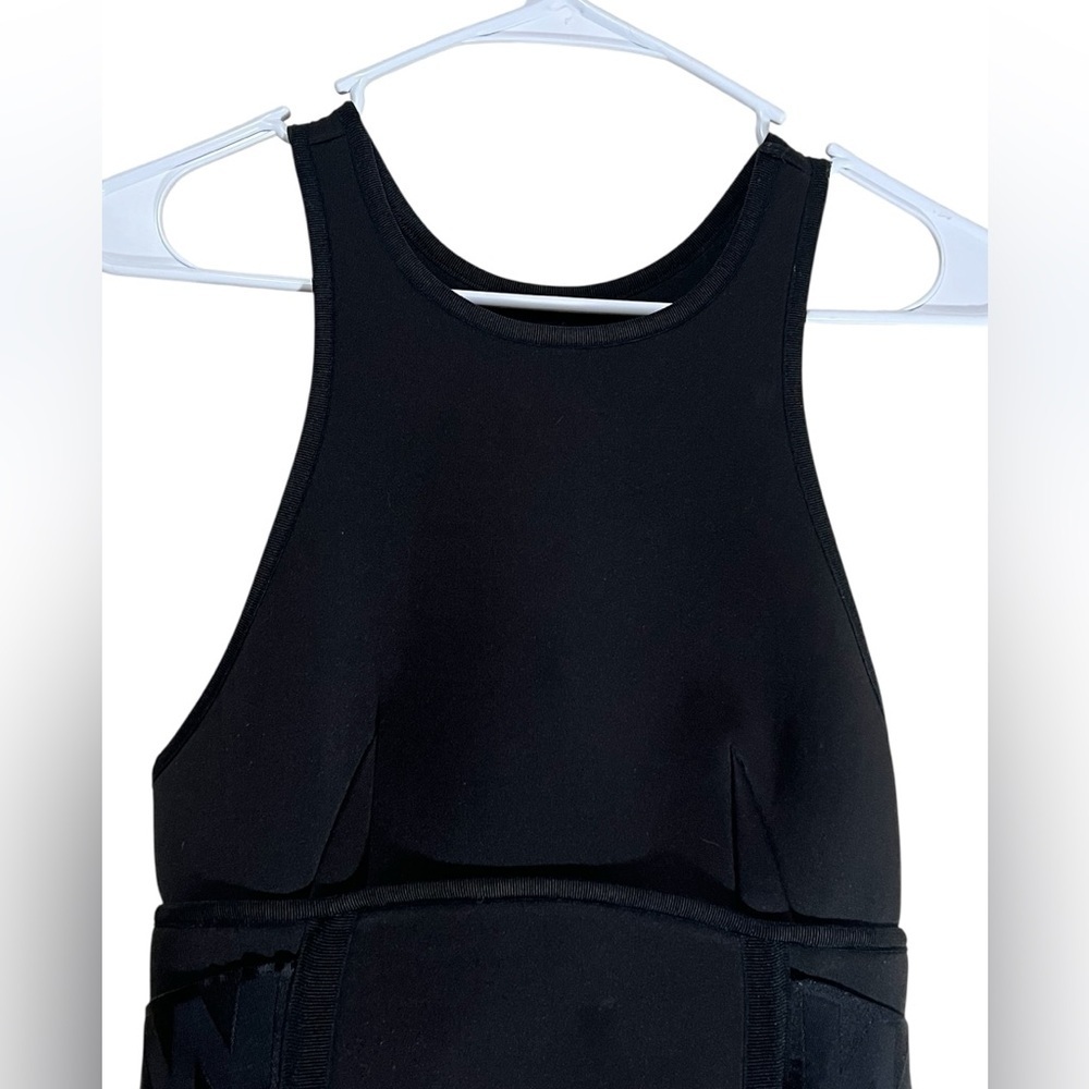 Alexander Wang x H&M black sleeveless logo scuba mini dress night out bodycon - Picture 5 of 11